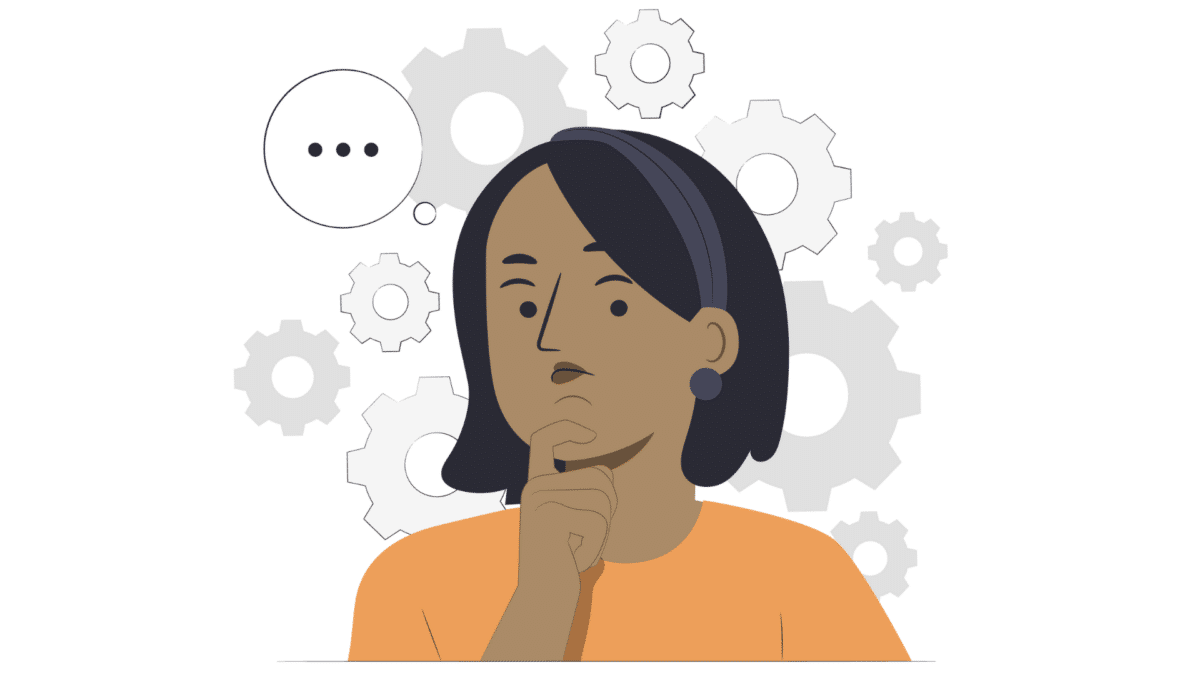 Challenges of personalised insurance pricing: a thinking woman with cogs in the background