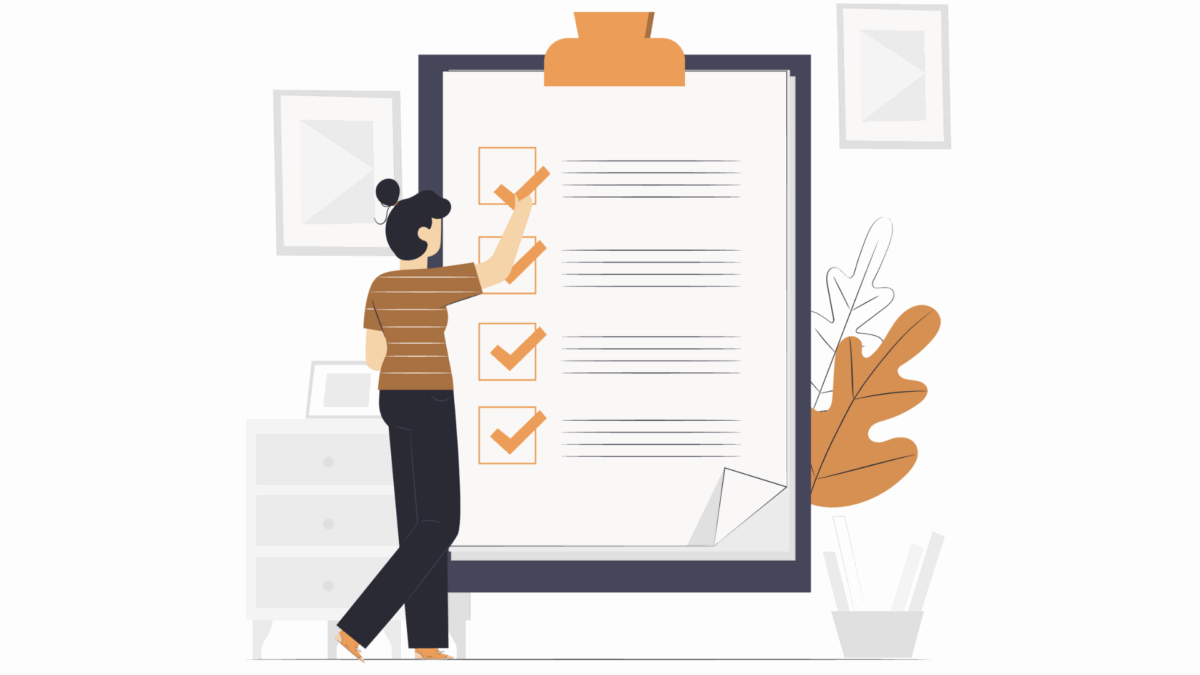 Strategies for bias in insurance: a woman with checklist